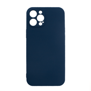 Θήκη Πλάτης Σιλικόνης Soft Back Cover για IPhone 12 Pro Max - Χρώμα : Σκούρο Μπλε