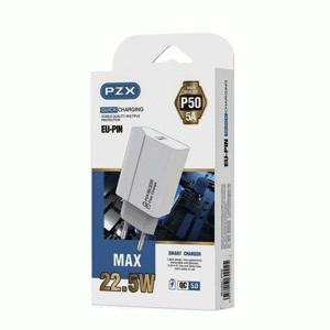 PZX P50 Φορτιστής κινητού / Mobile Charger PD 22.5W με 1 Θύρα USB-A - Χρώμα: Λευκό