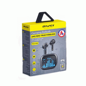 AWEI T53 ANC Ακουστικά Ασύρματα Bluetooth Earpods Wireless Εarphones με θήκη φόρτισης Χρώμα : Μαυρο