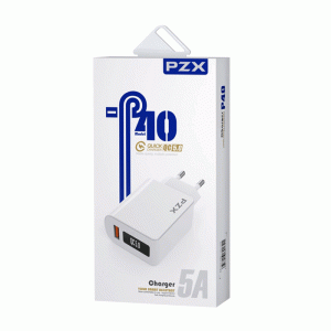 PZX P40 Φορτιστής κινητού / Mobile Charger με 1 Θύρα USB-A - Χρώμα: Λευκό