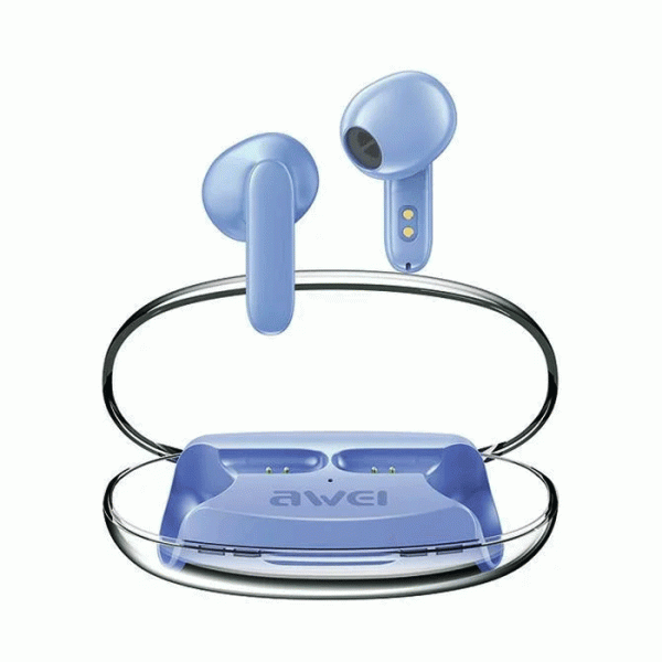 AWEI T85 Ακουστικά Ασύρματα Bluetooth HiFI STEREO BASS TWS Earphones Wireless Earbuds με θήκη φόρτισης Χρώμα : Σκούρο Μπλε