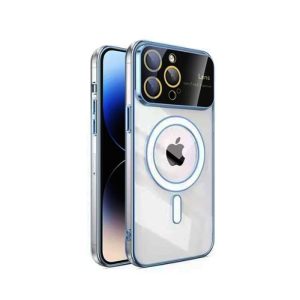 Magsafe Back Cover / Μαγνητική Θήκη Ασύρματης Φόρτισης Με Προστασία Κάμερας Για Iphone 11 Pro - Χρώμα : Μπλε