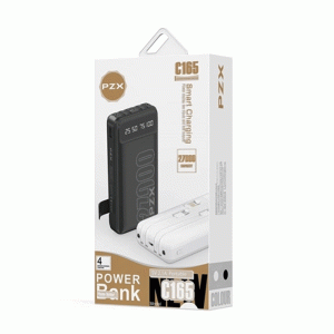 PZX C165 Power Bank με 1 Θύρα USB-A 27000mAh - Χρώμα: Μαύρο