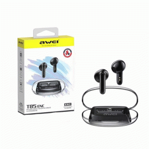 AWEI T85 Ακουστικά Ασύρματα Bluetooth HiFI STEREO BASS TWS Earphones Wireless Earbuds με θήκη φόρτισης Χρώμα : Μαυρο