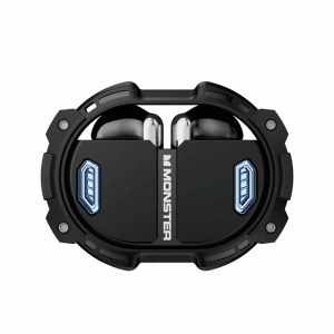 Monster XKT10 Pro TWS Wireless Gaming Earbud High Quality Bluetooth Earphones Ακουστικά με Θήκη Φόρτισης - Χρώμα : Μαυρο