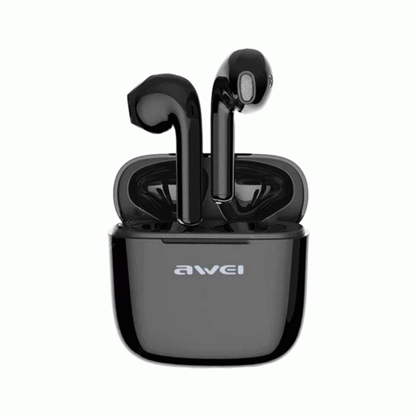 AWEI T28 Ακουστικά Ασύρματα Bluetooth TWS Earpods Wireless Εarphones με θήκη φόρτισης Χρώμα : Μαυρο