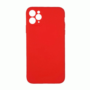 Θήκη Πλάτης Σιλικόνης Soft Back Cover για IPhone 11 Pro Max - Χρώμα : Κόκκινο