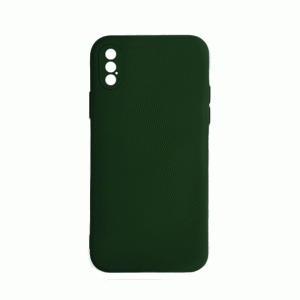 Θήκη Πλάτης Σιλικόνης Soft Back Cover για IPhone X / Xs - Χρώμα : Σκούρο Πράσινο