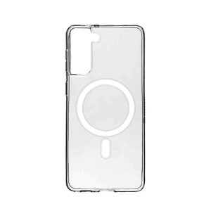 Magsafe Back Cover / Μαγνητική Θήκη Σιλικόνη Για Samsung S22 - Χρώμα : Διάφανο