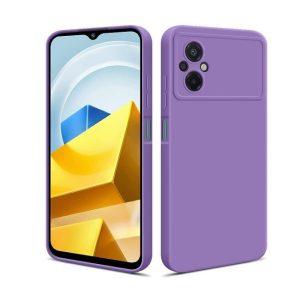 Θήκη Πλάτης Σιλικόνης Soft Back Cover για Xiaomi Poco M5 Χρώμα : Μωβ