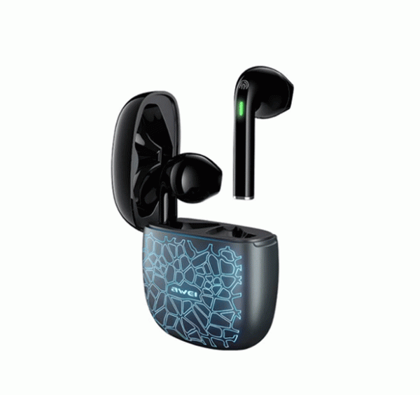 AWEI T28 Pro Ακουστικά Ασύρματα Bluetooth TWS Earpods Wireless GAMING Εarphones με θήκη φόρτισης - Χρώμα: Μαύρο Και Γκρι