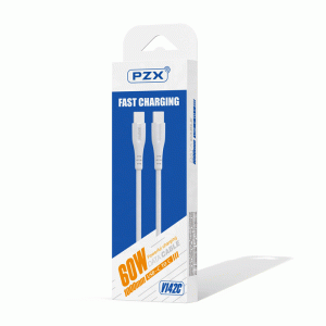 PZX V142C Καλώδιο Φόρτισης και Μεταφοράς Δεδομένων 1M / Charging And DATA CABLE Type-C ΣΕ Type-C 60W - Χρώμα: Λευκό